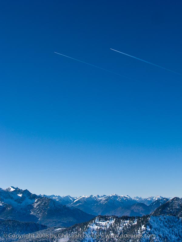 Mountains and Contrails